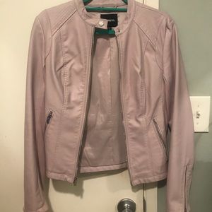 Lavender Express Faux Leather Jacket